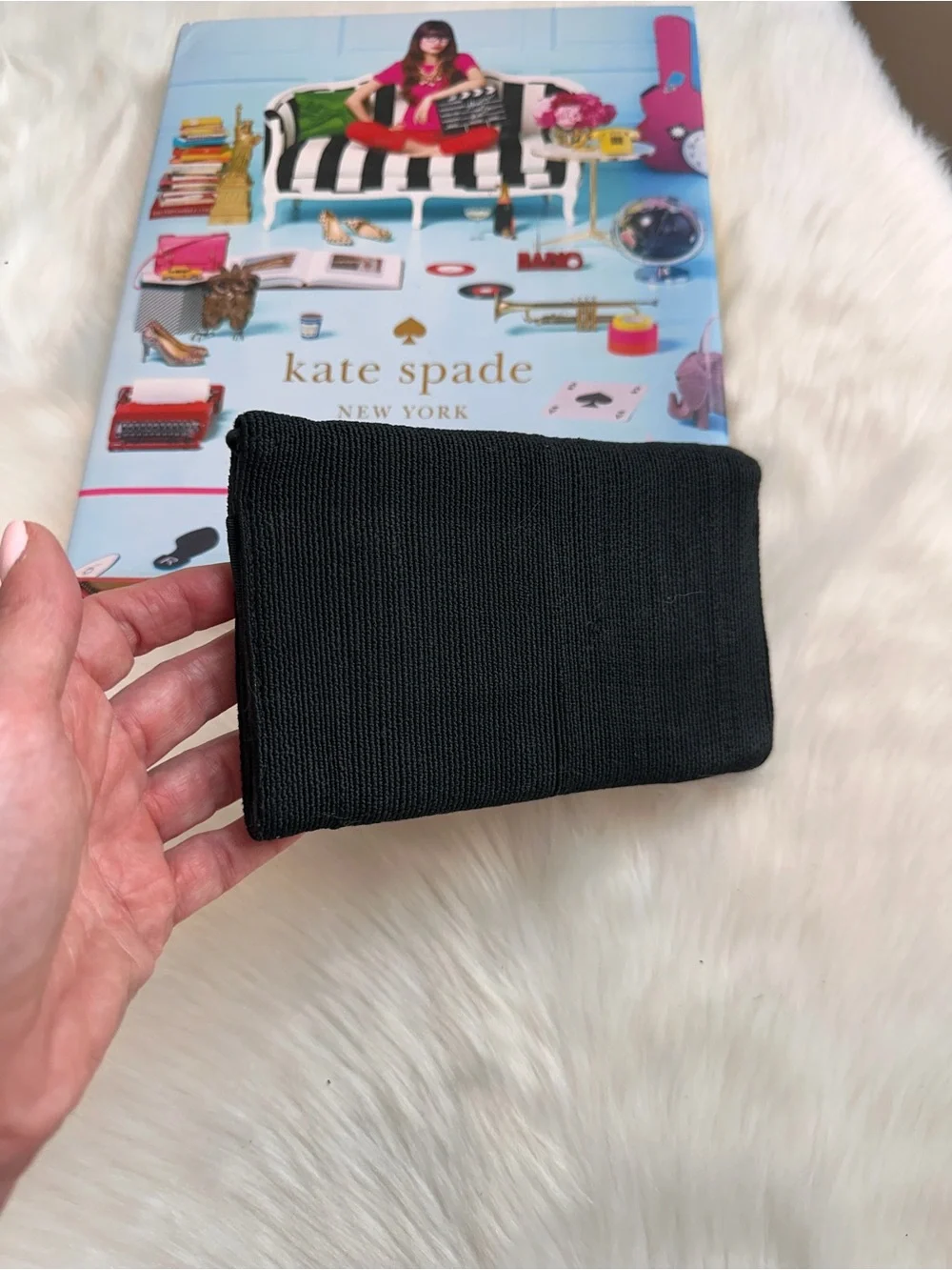 Givenchy Vintage Black Textured Fabric Clutch Wristlet